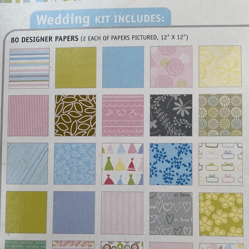 KI Memories Wedding Scrapbook Kit 800+ Pieces Stickers Paper Craft Value Set - Picture 6 of 9